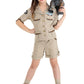 Fun Costumes Paleontologist Costume For Girls, Kids Beige Safari Style Dig Site Uniform With Hat Large