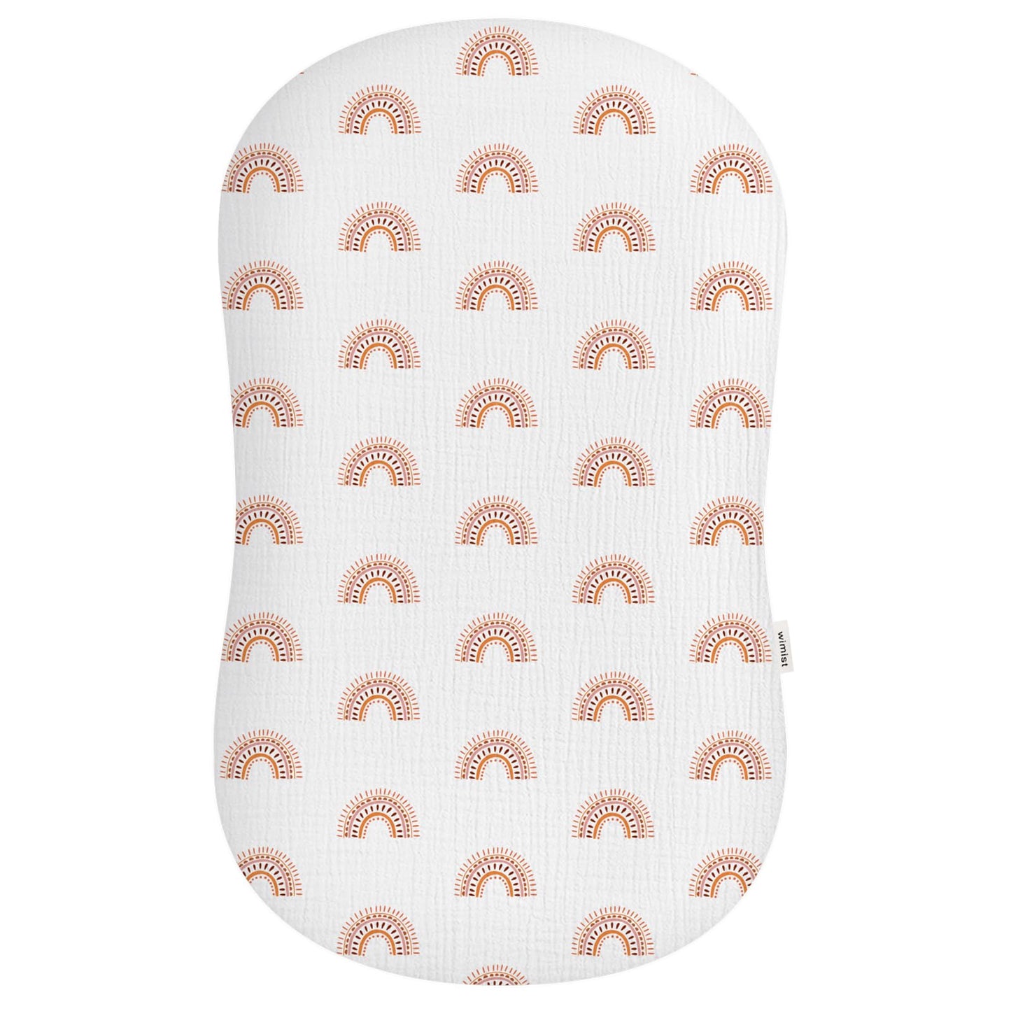 Muslin Baby Lounger Cover, Soft Breathable Newborn Lounger Pillow Cover For Boys Girls Infant (Rainbow)