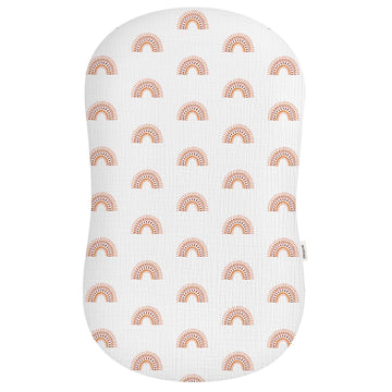 Muslin Baby Lounger Cover, Soft Breathable Newborn Lounger Pillow Cover For Boys Girls Infant (Rainbow)