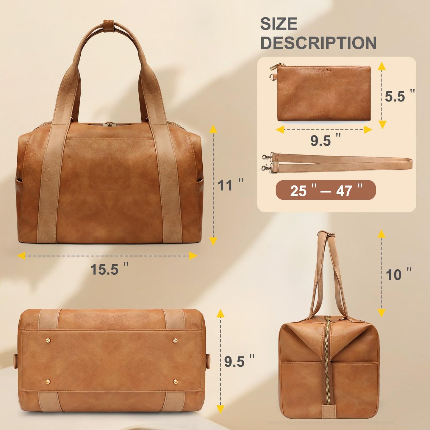 miss fong Diaper Bag Tote, Baby Bag,Leather Diaper Bag,Baby Tote Bag with 9 Diaper Bag Organizer,with Small Purse and Shoulder S