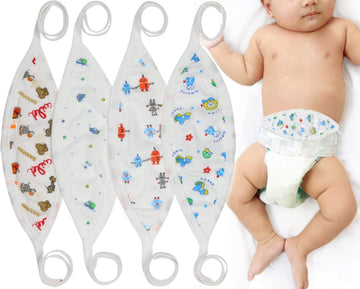 Tobeinstyle Babies' 4-Pack Comfortable Newborn Baby Belly Binder - Boy - One Size