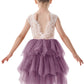 2Bunnies Girl Peony Lace Back A-Line Tiered Tutu Tulle Flower Girl Dress (Mauve Sleeveless Short, 3T)