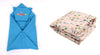 CTMKIDS Baby Wrap with Cap for Kids 74x74 cm  Blue & Single Baby Wrap with Cap for Kids 74x74 cm  Blue