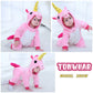 Tonwhar Infant And Toddler Halloween Cosplay Costume Kids' Animal Outfit Snowsuit(6-12 Months,Pink Unicorn)