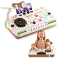 Wdebay Kids DJ Mixer Table Toy with Turntable&Piano Keys, Musical Baby DJ Table for Toddlers with Lights, DJ Set for Beginners P