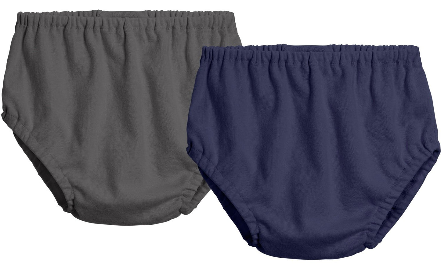 City Threads 2-Pack Baby Girls' And Baby Boys' Unisex Diaper Covers Bloomers Soft Cotton, Charcoal/Navy, 4T