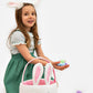 Lofytain Easter Basket Bags,Easter Eggs-Gift Baskets For Kids,Bunny Tote Bag Bucket For Easter Eggs,Toys, Candy,Gifts (Pink)
