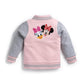 monica + andy Zip Bomber Jacket, Size 14, Minnie + Friends on Pink, 100% Organic Kids Clothes for Girls, Zipper Jacket, Sustaina