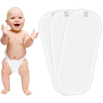 Bembika 3Layer Micro Fiber Inserts For Cloth Diaper,Reusable Washable Diaper Liners For Baby Cloth Diapers (Pack Of 3)