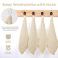 Yoofoss Muslin Baby Washcloths 100% Cotton Face Towels 10 Pack Wash Cloths For Baby 12X12In Soft And Absorbent Baby Wipes (Apric