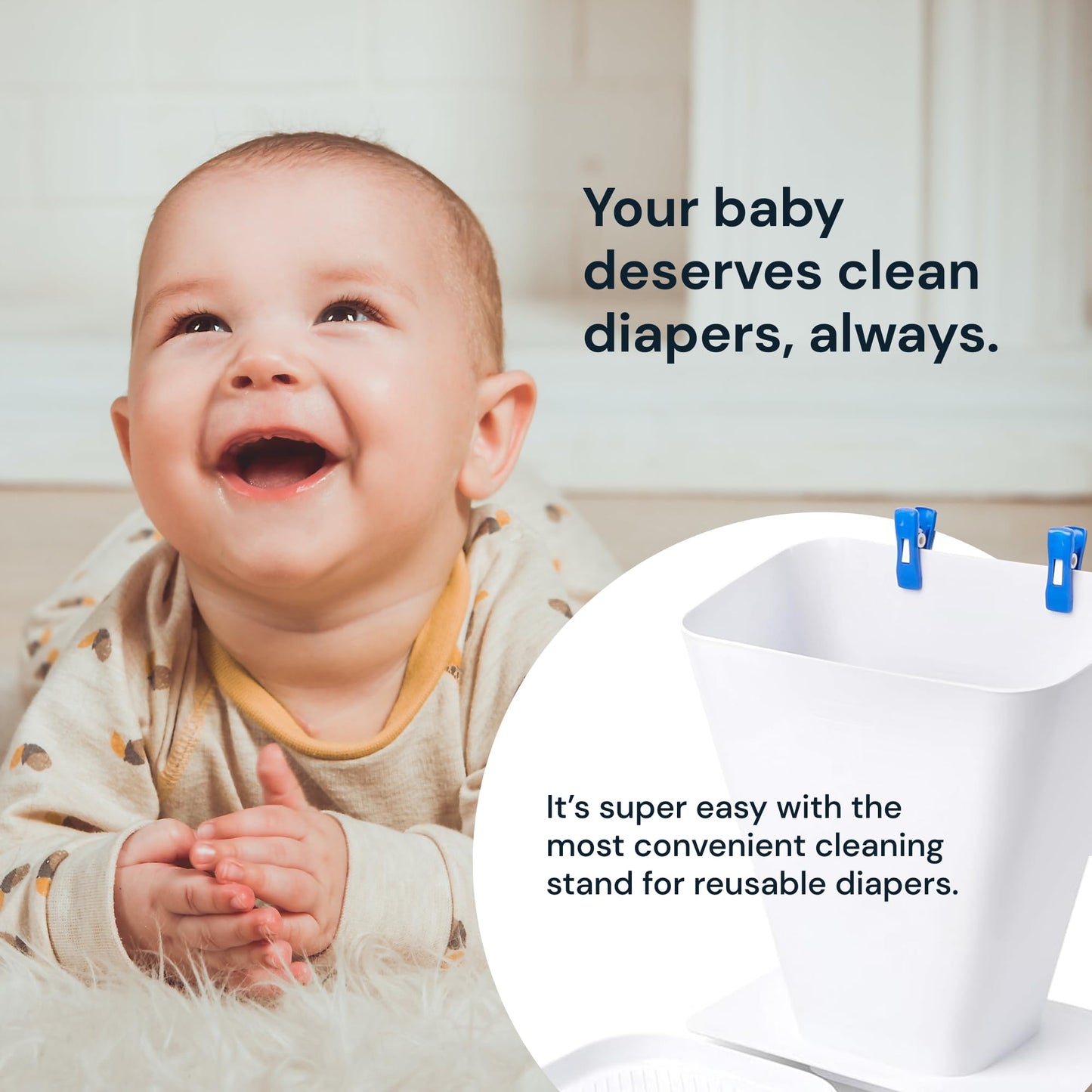 SimplyImagine SprayStand - Cloth Diaper Sprayer Splatter Shield - Contains Spray and Debris When Rinsing Cloth Diapers, Clothing