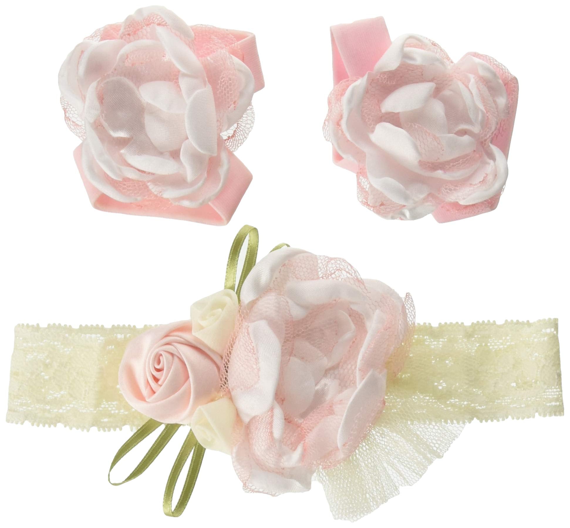 Lillian Rose Baby Headband And Barefoot Sandals, Pink