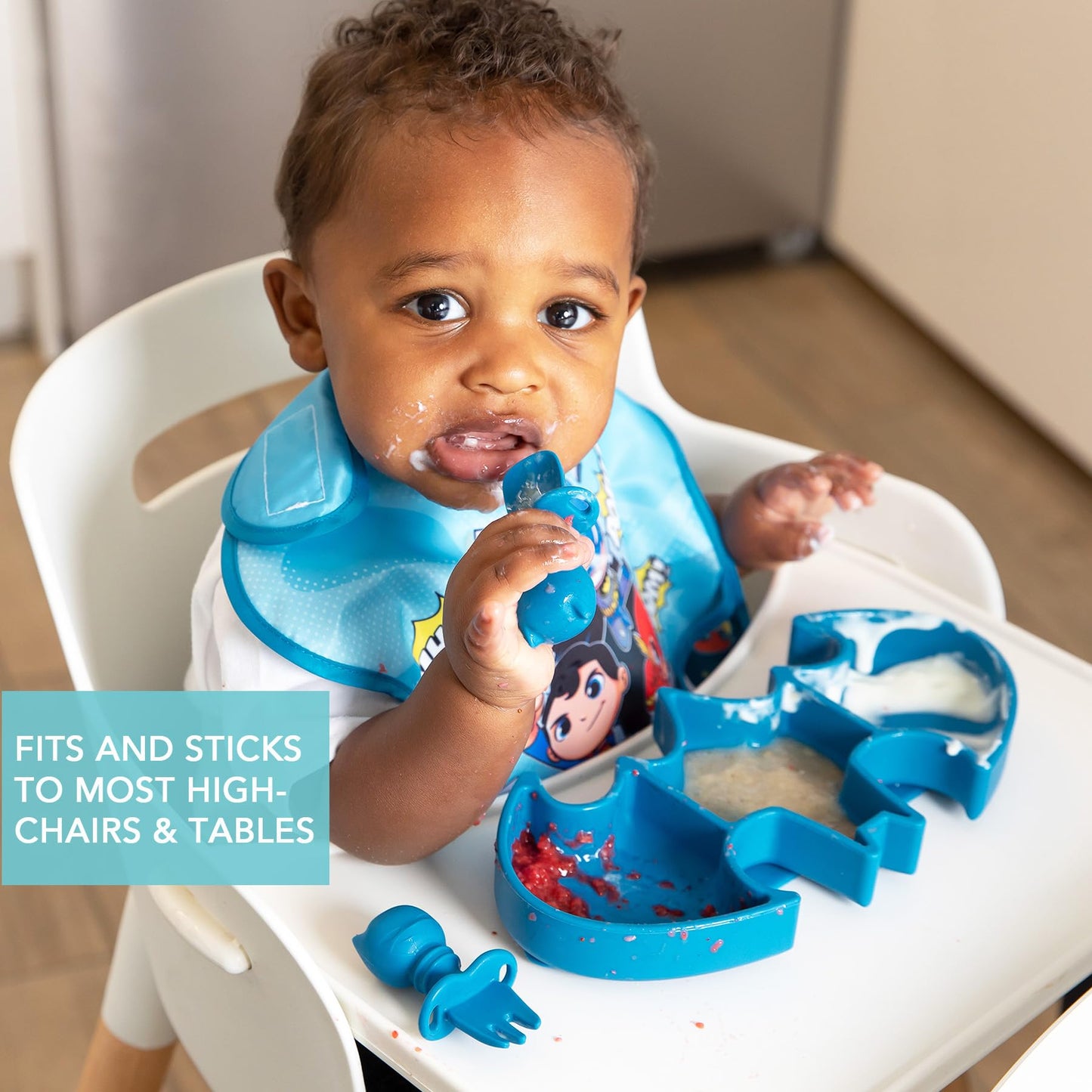 Bumkins Toddler And Baby Suction Plate, Silicone Grip Dish, Babies And Kids, Baby Led Weaning, Children Feeding Supplies, Non Sk