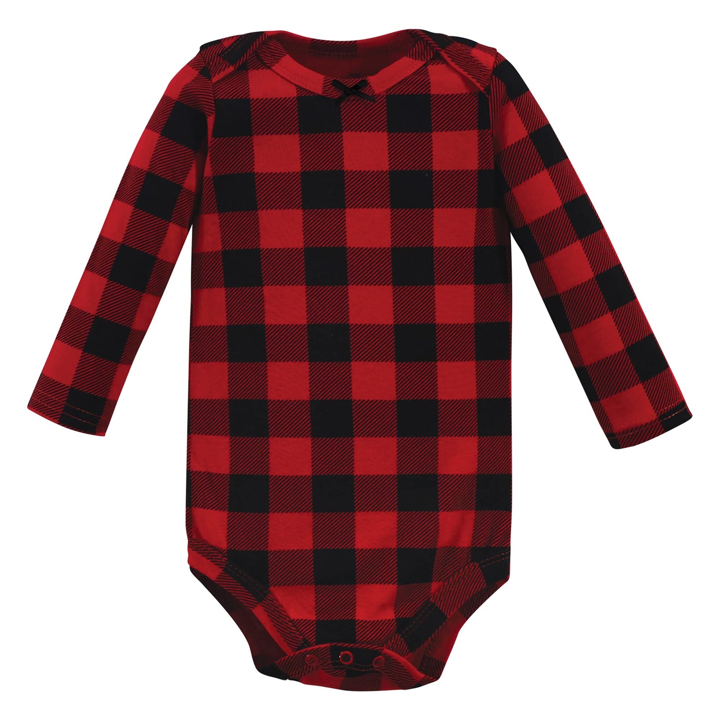 Hudson Baby Unisex Bodysuits Cotton Long-Sleeve Buffalo Plaid Leopard, 0-3 Months, Buffalo Plaid Leopard, 0-3 Months Us