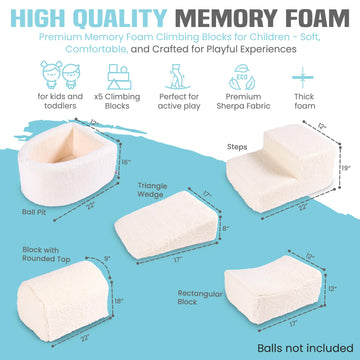 Zysmalat Foam Climbing Blocks - Climbing Toys For Toddlers 1-3 Inside - Soft Play Set For Babies - Indoor Activity Soft Playset