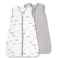 TILLYOU 2 Pack Baby Sleep Sack 6-12 Months 100% Cotton Wearable Blanket 0.5 TOG Sleeveless Summer Sleep Sacks with 2-Way Zipper,