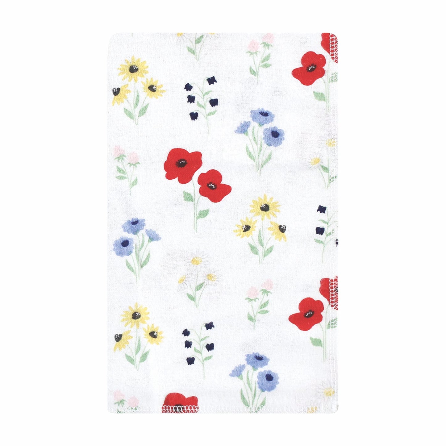 Hudson Baby Unisex Baby Cotton Flannel Burp Cloths, Wildflower, One Size