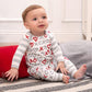 Gliglittr Newborn Baby Boy Valentine'S Day Outfits Infant Romper Long Sleeve Bodysuit Cute Heart Print Onesie Jumpsuit(Grey,6-9M
