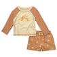 Gerber Baby Boy'S Toddler Long Sleeved Rashguard Swim Bathing Suit Set, Suns, 2T