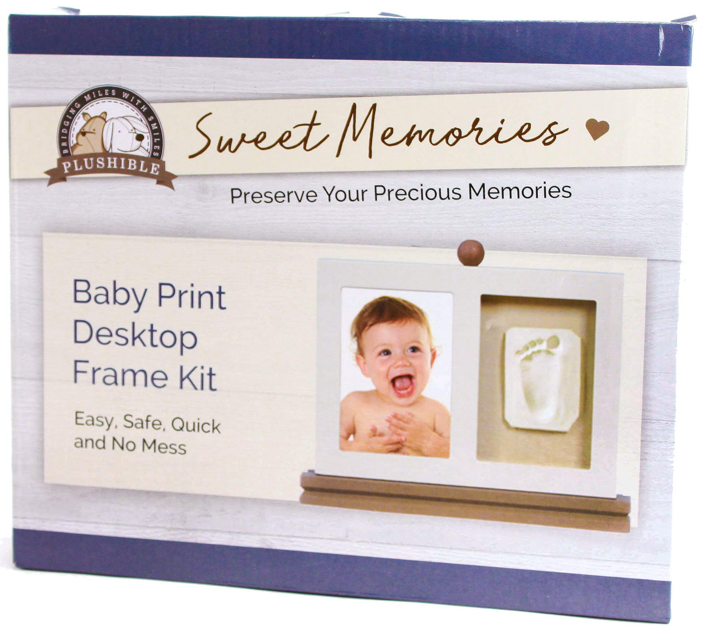 Plushible Bridging Miles With Smiles Casting Kit - Baby Keepsake & Dog Paw Print Kit For Newborn - Inkless Plaster For Foot & Ha