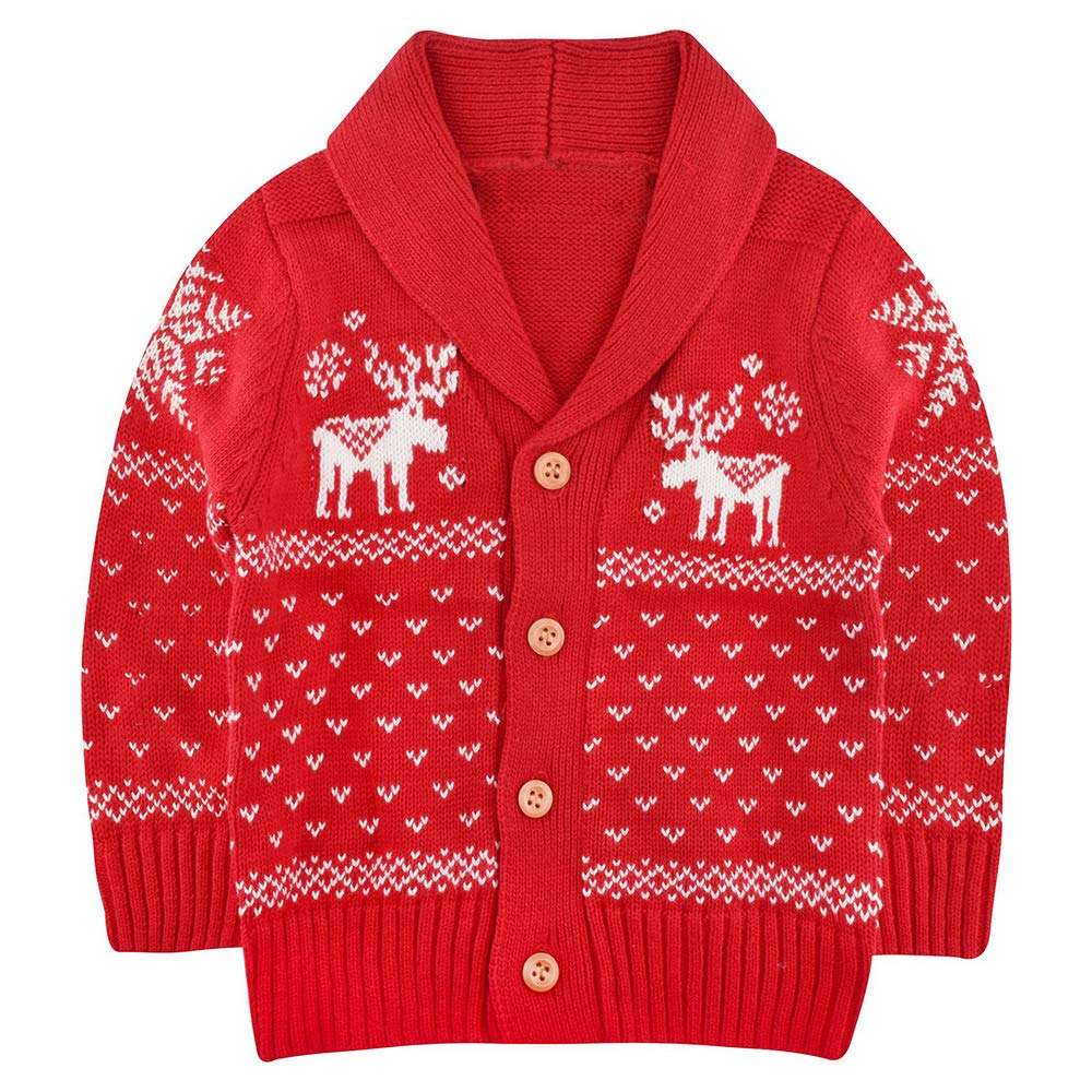 Sanmio Toddler Baby Boys Girls Deer Christmas Cardigan Sweater Long Sl – Cutebab WBBAPB07WCNDFCF