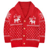 Sanmio Toddler Baby Boys Girls Deer Christmas Cardigan Sweater Long Sleeve Button-Up Coat 6M-4T Red