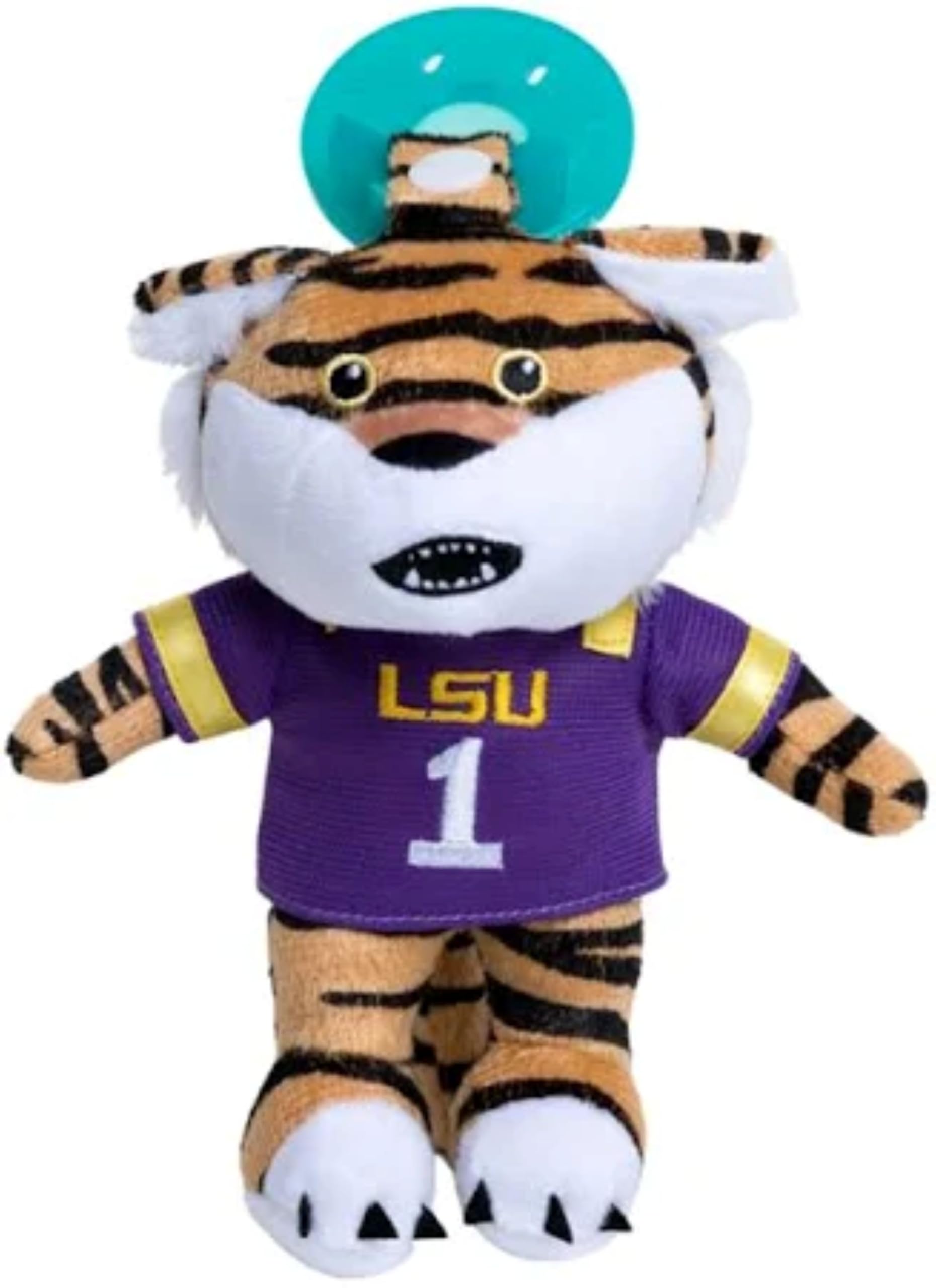 Gamezies Baby Boy and Girl Silicone Pacifier with College Mascot Removable, Washable Plush Toy CPSIA Tested, BPA-Free 0-6 Months