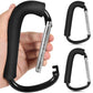 WSSROGY 2 Pack Stroller Hooks 6.3 Large Heavy Duty Carabiner Clips with Foam Handle Mommy Hook Accessories for Outdoor Hanging D
