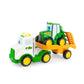 TOMY John Deere Lights & Sounds Farmin Friends Hauling Set - Includes Toy Truck and Backhoe Tractor Toy for Indoor and Outdoor 