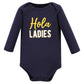 Hudson Baby Unisex Baby Cotton Long-Sleeve Bodysuits, Hola Ladies 5-Pack, Newborn