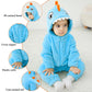 Tonwhar Baby Boy'S Girl'S Animal Bodysuit Infant And Toddler'S Romper Jumpsuit Halloween Costume Partywear(6-12M,Blue Dino)