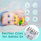 Babygoal Neutral Pacifier Clips, 8 Pack Binky Paci Holder Clips For Baby Boys And Girls Fits For Most Pacifier, Binkie Styles &