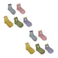 Faton Colourful Socks For Kids, Ankle Length/Crew, Cotton, Pack Of 10, Designer Socks, Gift For Girls & Boys (S)