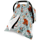 Tanofar Car Seat Cover Baby, Carseat Covers Baby Boy Girl, Peekaboo Opening Infant Car Seat Cover For Winter, Warm & Cozy, Woodl