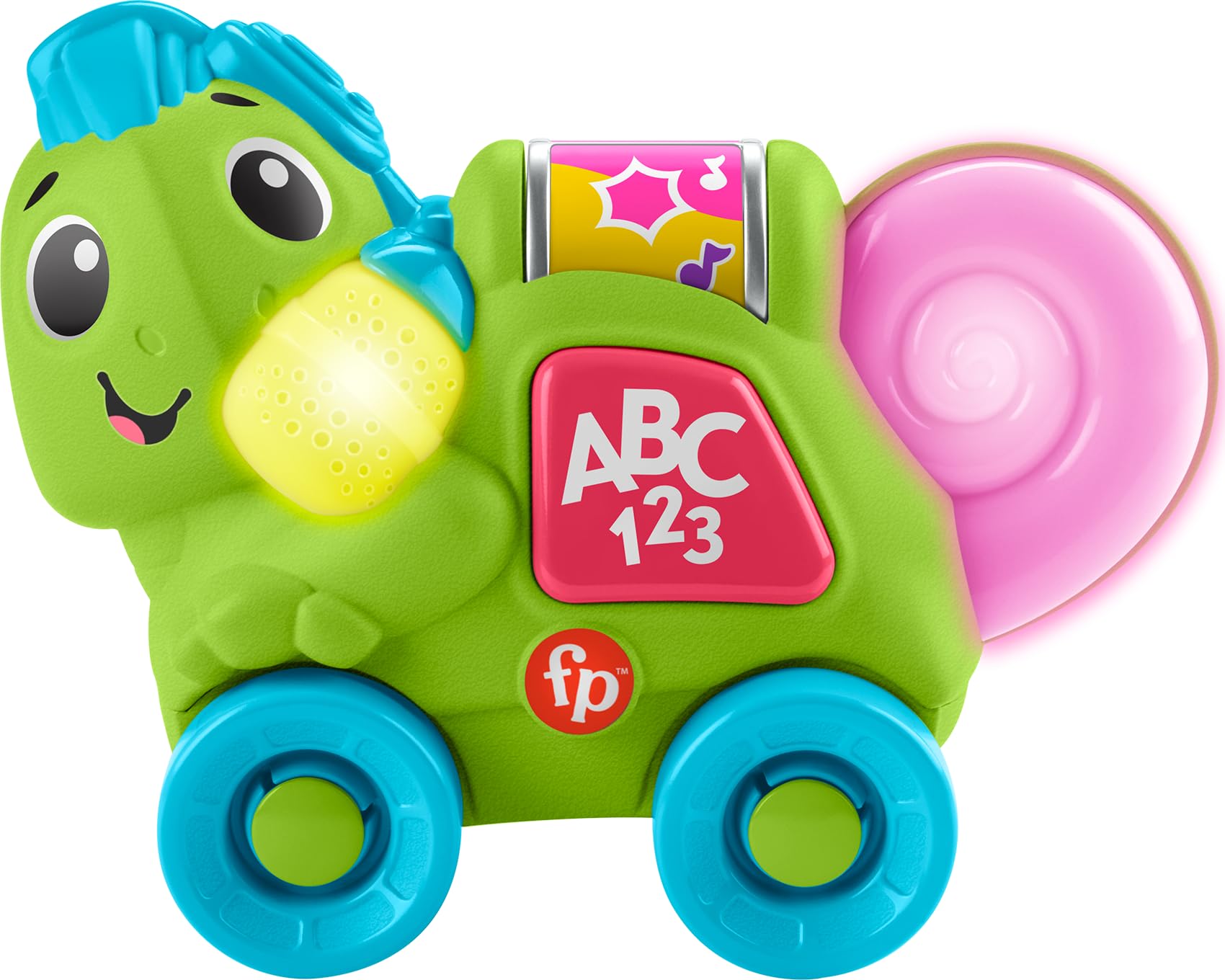 Fisher-Price Baby Learning Toy Link Squad Crawl n Colors Chameleon with Music & Lights for Ages 9+ Months, Compatible Only with 