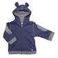 Babysoy Baby & Tot Boys' Fleece Zipper Hoodie Jacket - Indigo - 6-12 Months