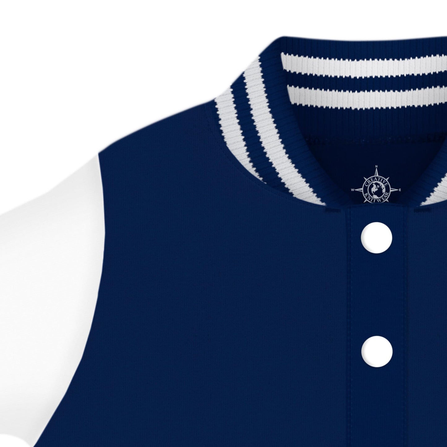 Creative Knitwear College Baby Letterman Varsity Jacket - Syracuse Otto Mascot Logo - Navy - 12 Months