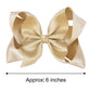 Deeka 2 Pcs 6' Big Hand-Made Shiny Glitter Ribbon Hair Bows Alligator Clips Hair Accessories For Little Teen Toddler Girls Kids