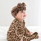 Yanjie Hairband - Soft Velvet Baby Headbands With Big Bows, Leopard Color, Handmade For Baby Girls From Newborn To Toddler