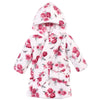 Hudson Baby Unisex Baby Plush Animal Face Bathrobe, Rose, 0-9 Months