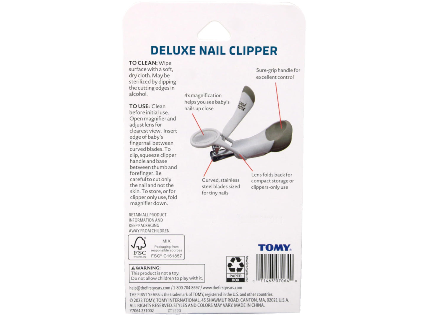 The First Years American Red Cross Deluxe Nail Clipper With Magnifier
