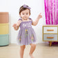 Titkkop Baby Girl 1St Birthday Clothes One Year Old Tulle Romper Sleeveless Bodysuit Cake Smash Outfits(Purple2,12-18M)