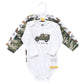 Hudson Baby Unisex Baby Cotton Long-Sleeve Bodysuits, Animal Adventure 3-Pack, 6-9 Months