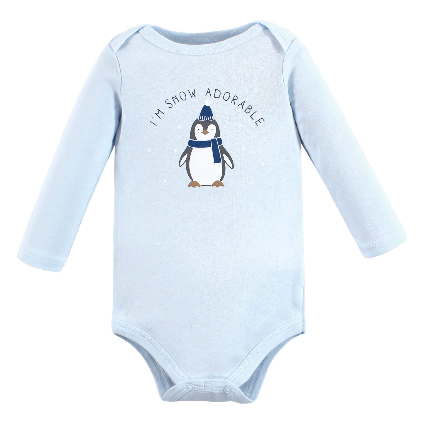 Hudson Baby Unisex Baby Cotton Long-Sleeve Bodysuits, Arctic Animals, 0-3 Months