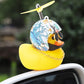 wonuu Rubber Duck Car Decorations Cute Yellow Duck Car Dashboard Ornaments with Propeller (Underwater World)