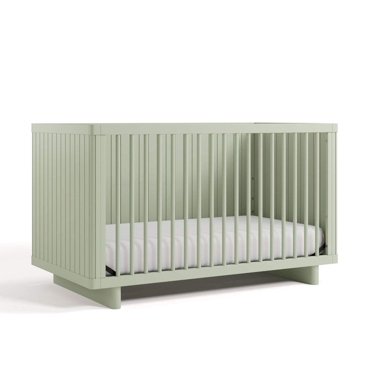 Storkcraft New Kyoto Deluxe Convertible Crib with Bonus Toddler Guardrail (Sage) - GREENGUARD Gold Certified, Toddler Guardrail 