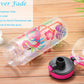 Cute Water Bottle For School Kids Girls, Bpa Free Tritan & Leak Proof & Easy Clean & Carry Handle, 23Oz/ 680Ml - Flamingo