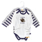 Hudson Baby Unisex Baby Cotton Long-Sleeve Bodysuits, Football Buddy, 3-6 Months