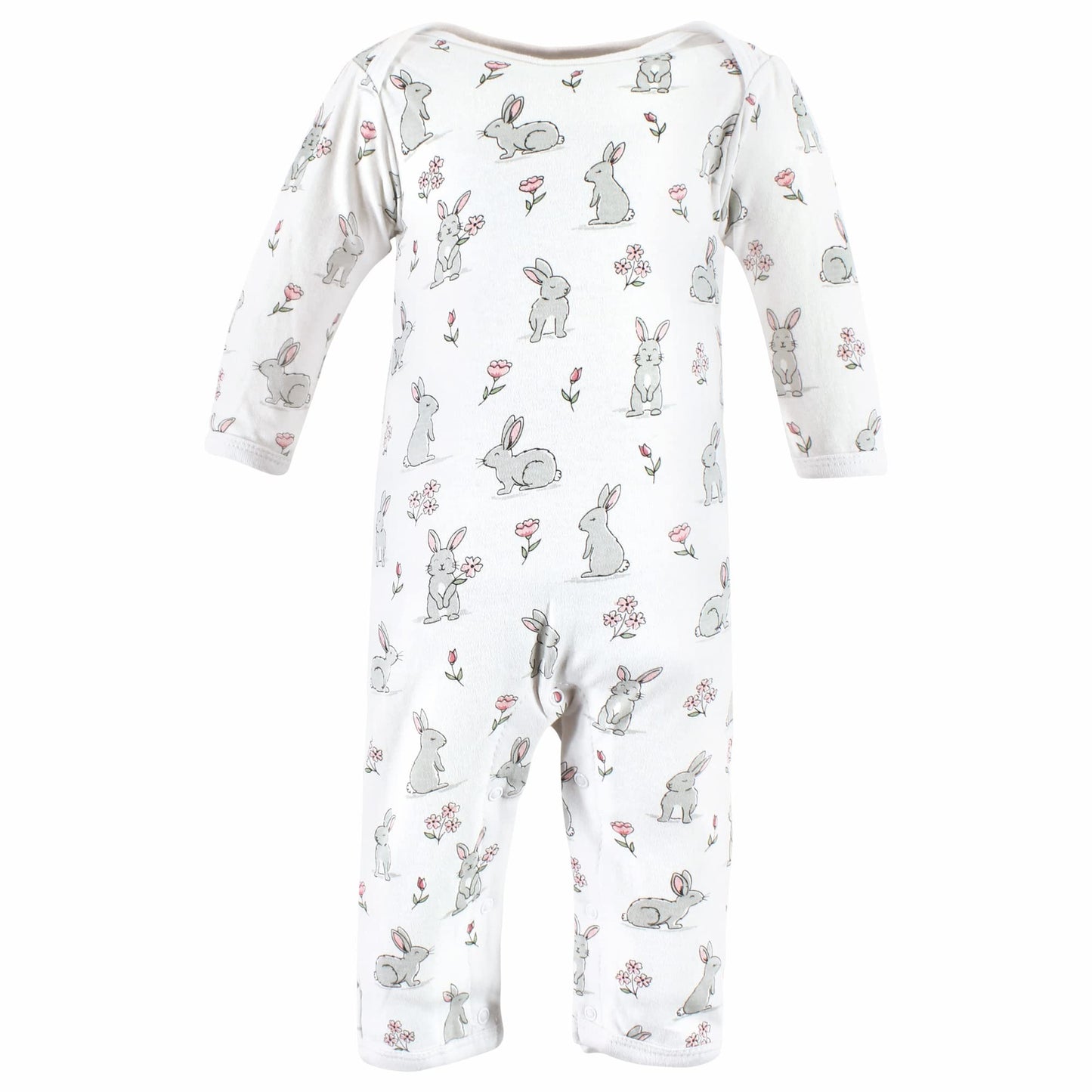 Hudson Baby Unisex Baby Cotton Coveralls, Some Bunny, 3-6 Months