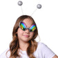 Cheerin Silver Alien Headband And Glasses - Martian Antenna Headband - Glitter Ball Head Boppers - Space Theme Costume - Alien C